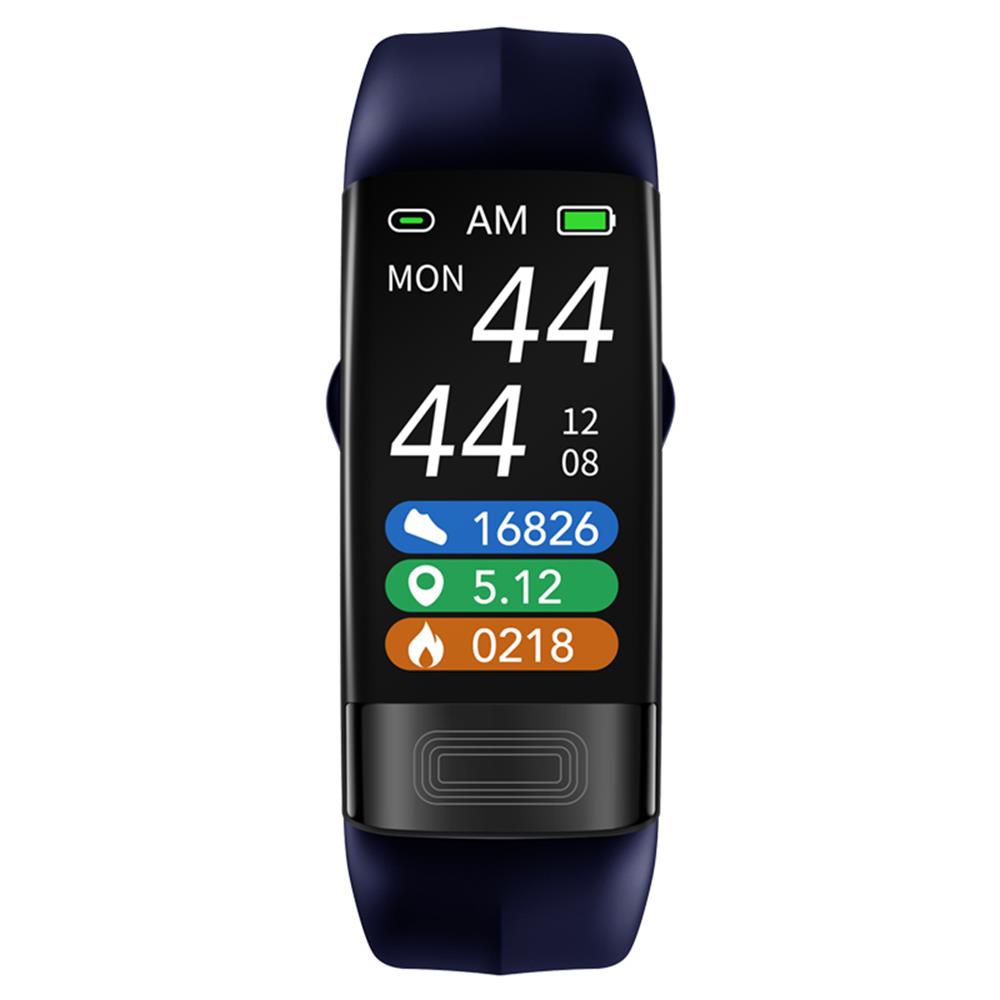 Stilvolle Smartwatch mit Silikonband, bietet EKG, Blutdruck- und Herzfrequenzüberwachung, ideal für Gesundheitsbewusste.