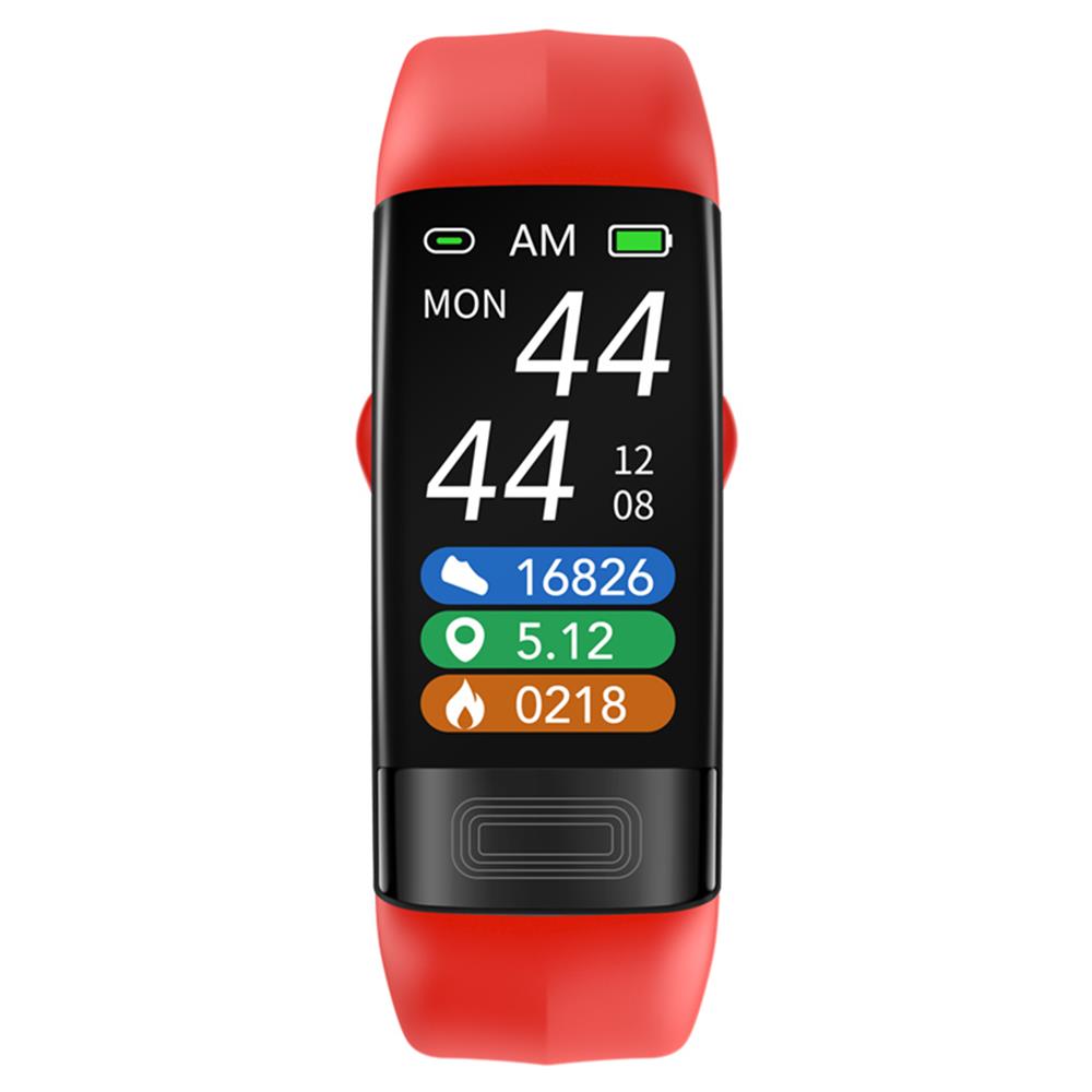 Stilvolle Smartwatch mit Silikonband, bietet EKG, Blutdruck- und Herzfrequenzüberwachung, ideal für Gesundheitsbewusste.