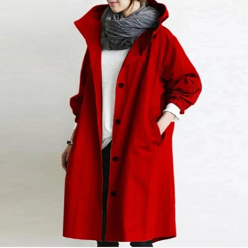 "Wasserabweisende leichte Windbreaker Jacke mit Kapuze, ideal für variable Wetterbedingungen, stilvoll und praktisch."
