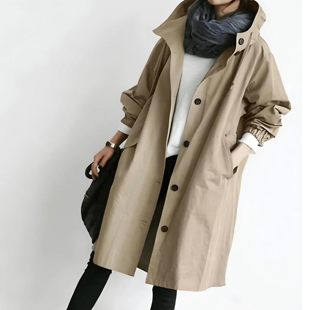 "Wasserabweisende leichte Windbreaker Jacke mit Kapuze, ideal für variable Wetterbedingungen, stilvoll und praktisch."