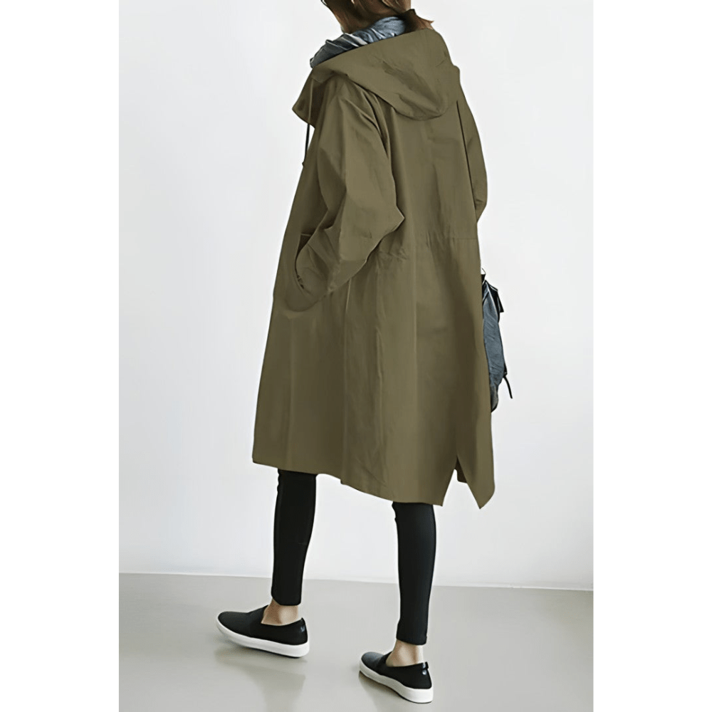 "Wasserabweisende leichte Windbreaker Jacke mit Kapuze, ideal für variable Wetterbedingungen, stilvoll und praktisch."