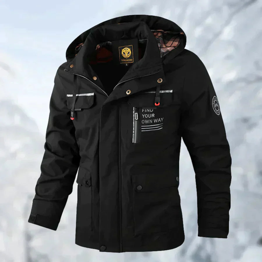 "Winddichte Winterjacke für Frauen, grün, wasserfest, isoliert, stilvoll für kalte Wintertage, Größen XS bis XL verfügbar."