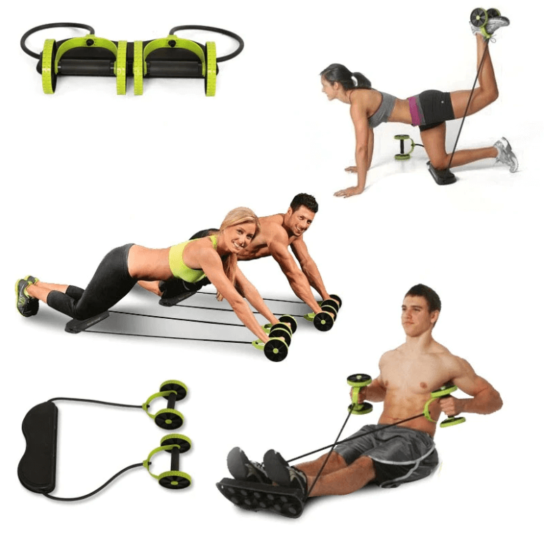 Robust Ab Roller med komfortable håndtak, ideell for intens magetrening og kjernestyrke.