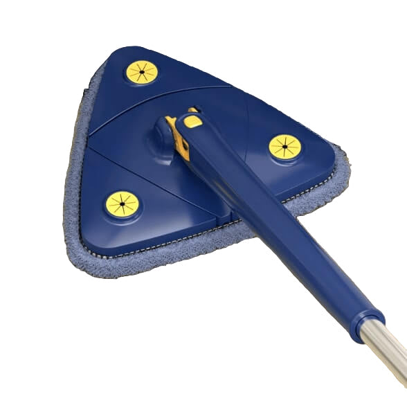 Allsidig mikrofiber mopp med 360° rotasjon for effektiv gulvvask og flekkfrie overflater i hjemmet.