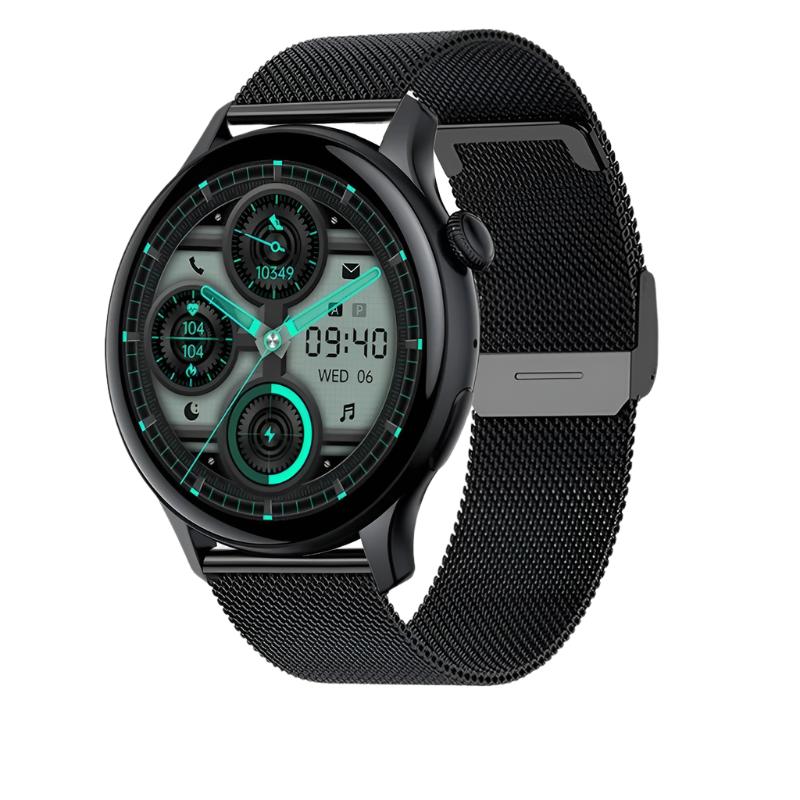 AMOLED smartklokke for kvinner, viser håndfri anropsfunksjon for enkel kommunikasjon.