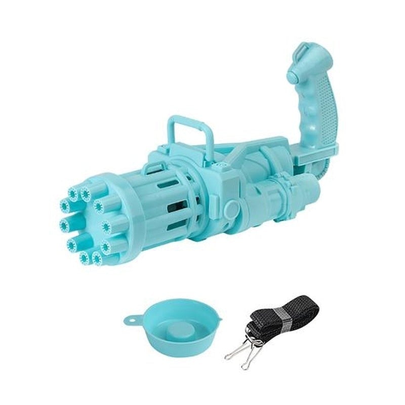 Enkel automatisk boblepistol for barn. Skaper bobler med ett trykk, perfekt for fest og aktiv lek.
