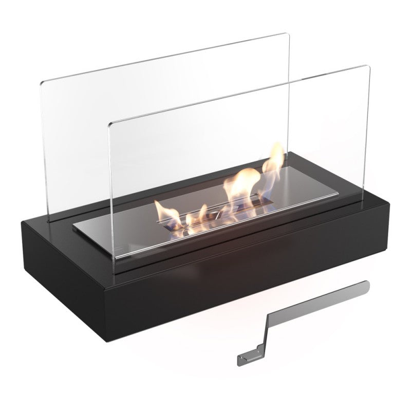 Bærbar bioetanol bordpeis med ekte flamme. Skaper koselig atmosfære inne og ute. Moderne design.