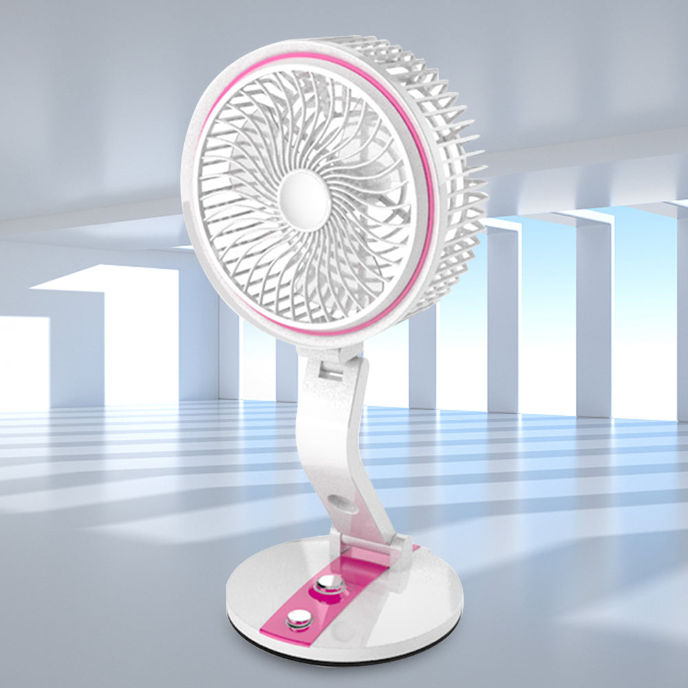 Bærbar FlexiFan-lampe: Oppladbar USB-vifte og dimbar LED-lampe. Perfekt multifunksjonell løsning.