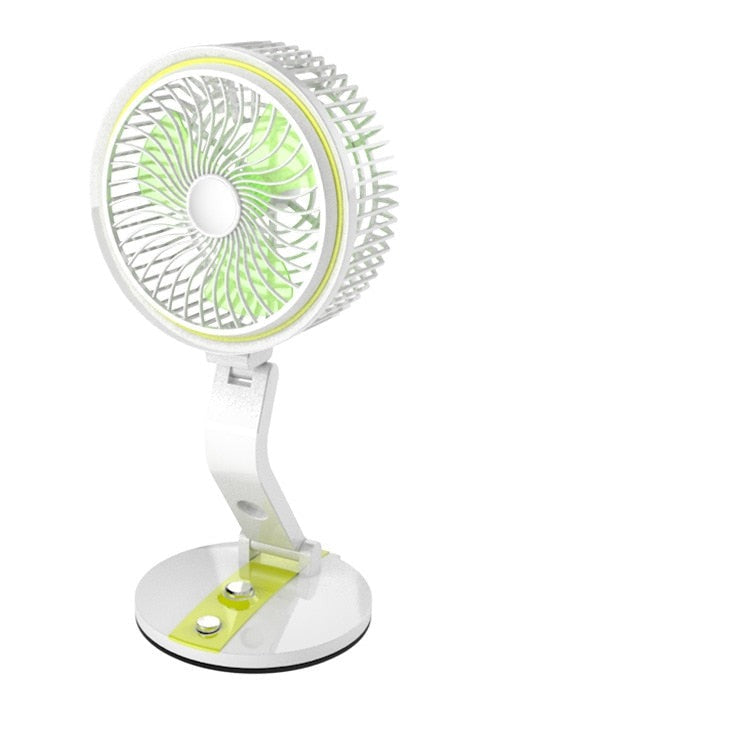 Multifunksjonell FlexiFan med kraftig USB-vifte og dimbar LED-lampe. Oppladbar for trådløs bruk.