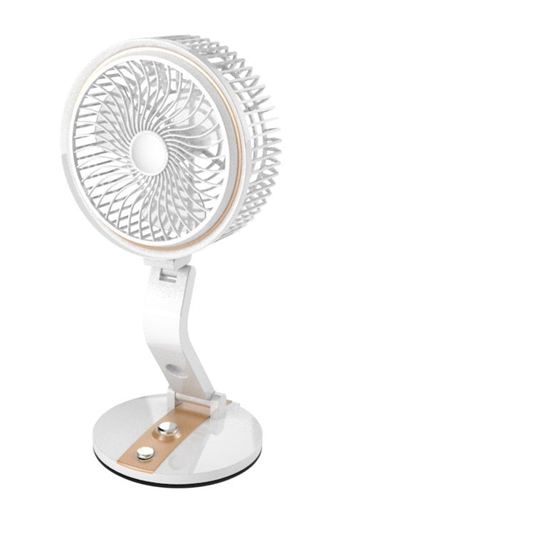 Robust FlexiFan campingvifte og LED-lys. Ideell for utendørsaktiviteter og reiseutstyr.