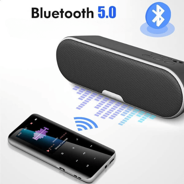 Digital MP3-spiller 32GB med HiFi-lyd, Bluetooth 5.0 og 60H batteri. Ideell for langvarig lytting.