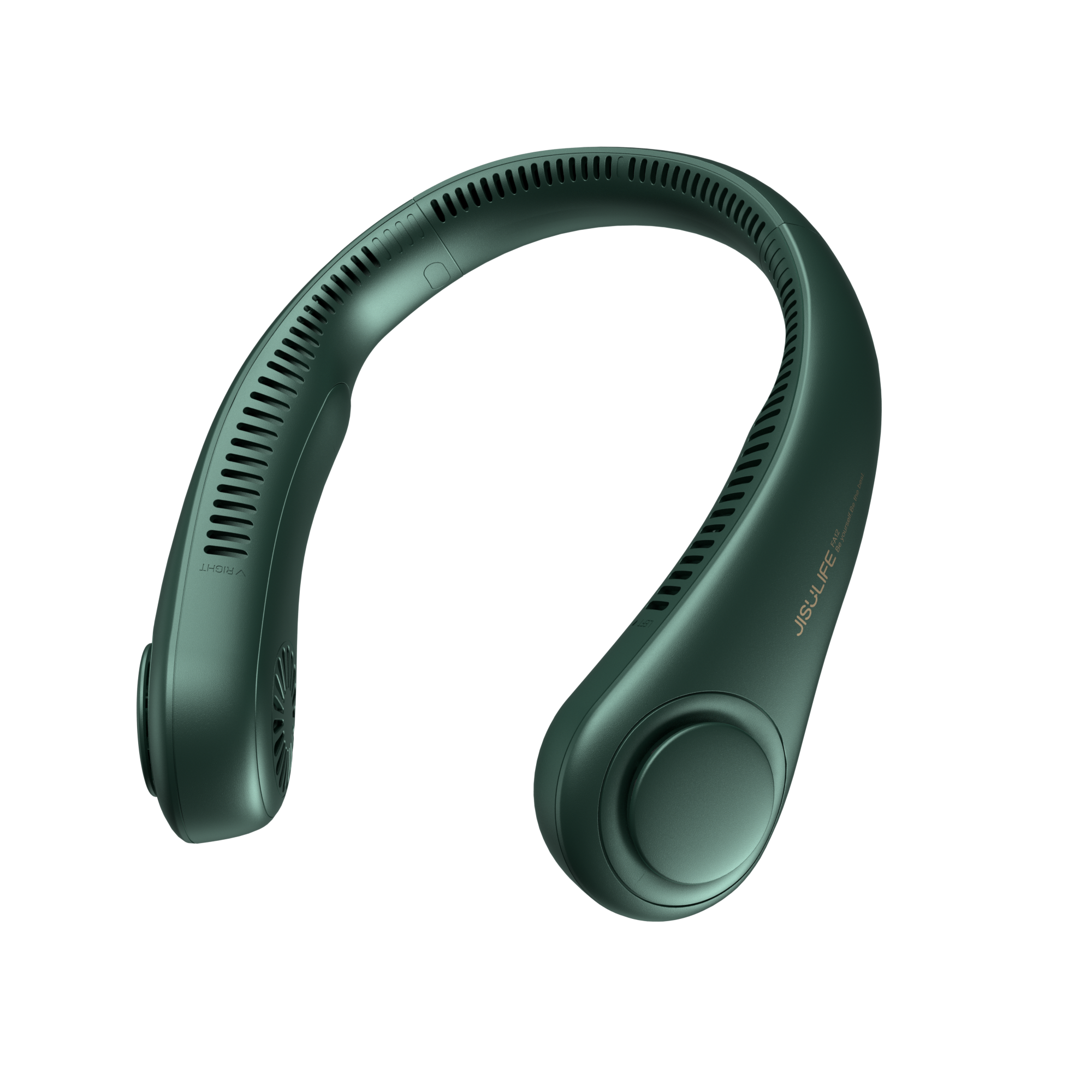Ergonomisk nakkevifte for komfortabel kjøling. Perfekt for aktive dager utendørs. USB-oppladbar.