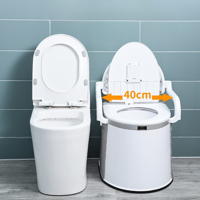 Allsidig bærbart toalett. Ideelt campingtoalett, bobiltoalett og nødtoalett med ergonomisk sittekomfort.