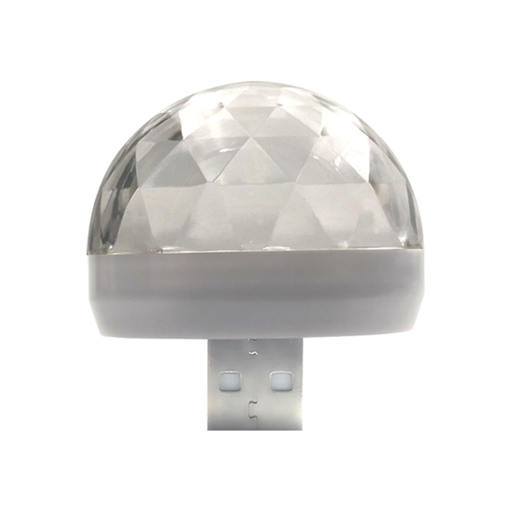 Allsidig bærbar USB-partylampe i soppform, med dynamiske lyseffekter for diskotek og hjemmefester.