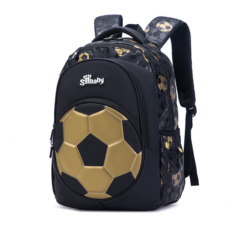 Slitesterk Oxfordstoff fotballryggsekk for barn og ungdom. Ideell skolesekk barn med fotballmotiv.