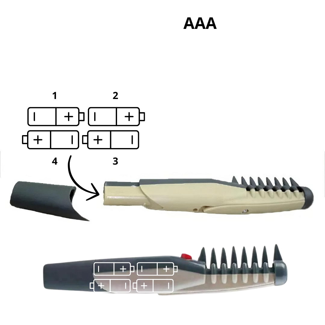 Allsidig beige trimmer for kjæledyr. Ideell for flokefjerning, knutefjerning og generell pelspleie.