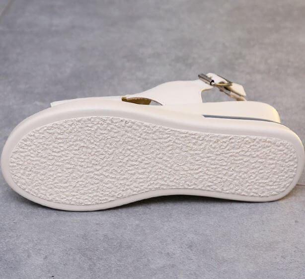 Komfortable kiler for damer, beige, platåsko som korrigerer holdningen.