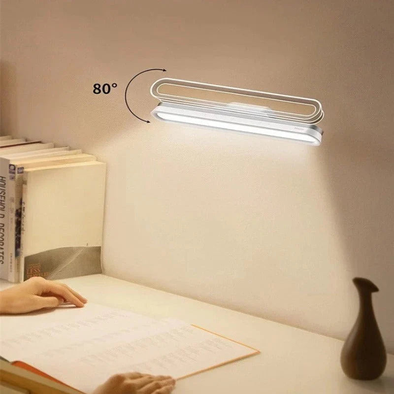 Elegant trådløs LED-bordlampe. Berøringsstyrt og dimbar for moderne og funksjonell belysning.