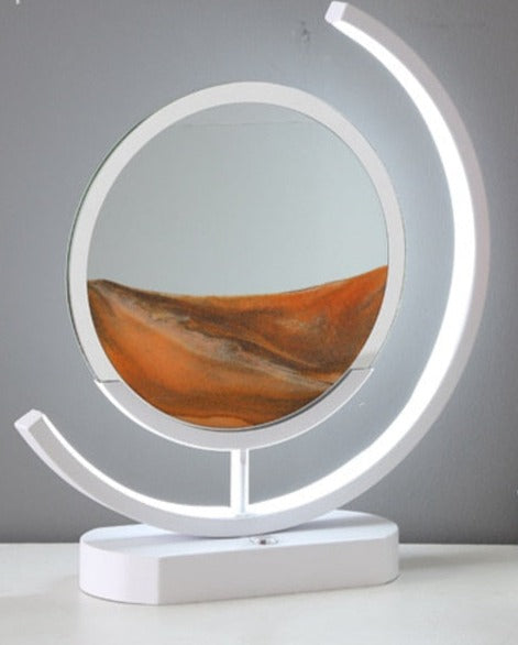 Unik design sandlampe, USB-drevet bordlampe, ideell gavetips for moderne hjemmedekorasjon.