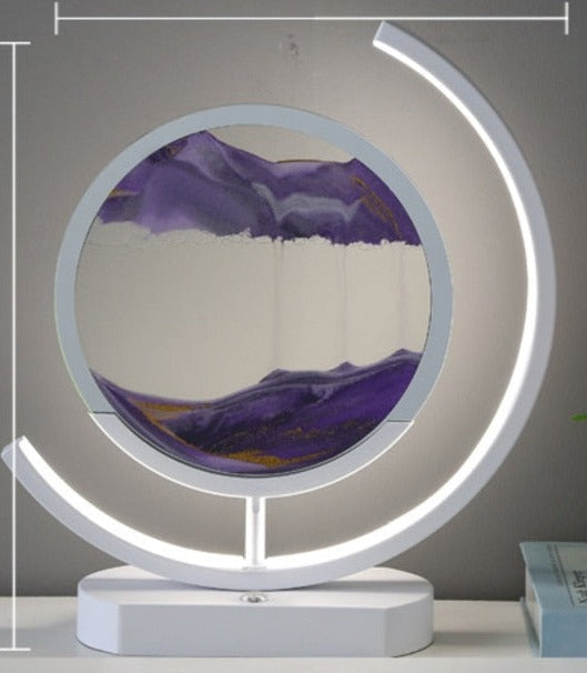 Magisk sandkunstlampe som skifter form, med varmt LED-lys. Unik dekorasjon og gavetips for hjemmet.