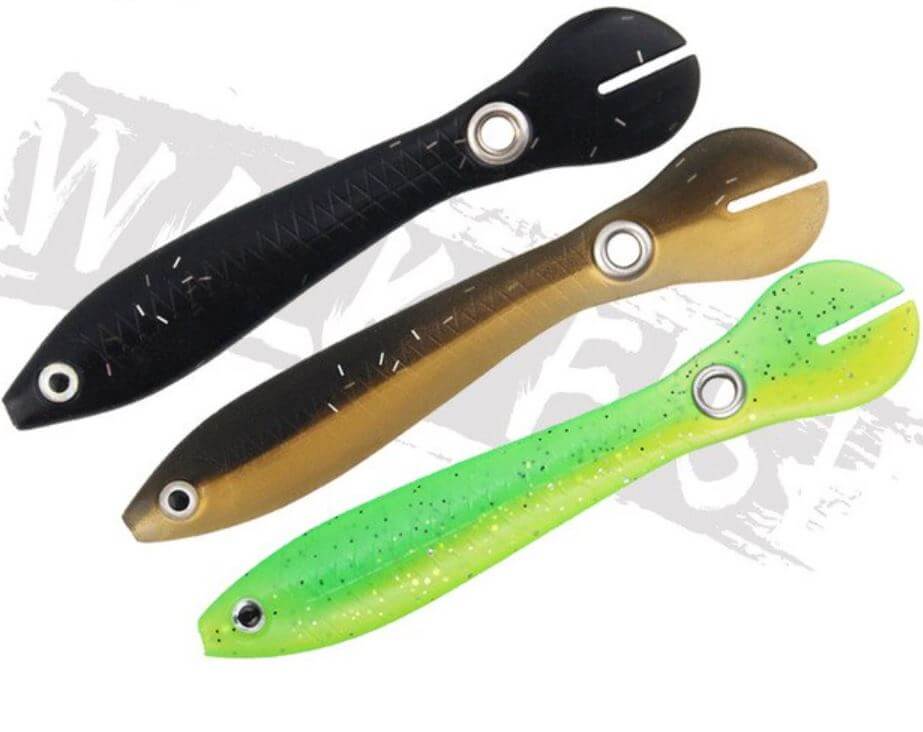 Optimalt fisketilbehør: 3-pk bionisk fiskesluk, designet for å hoppe og lokke fisk.
