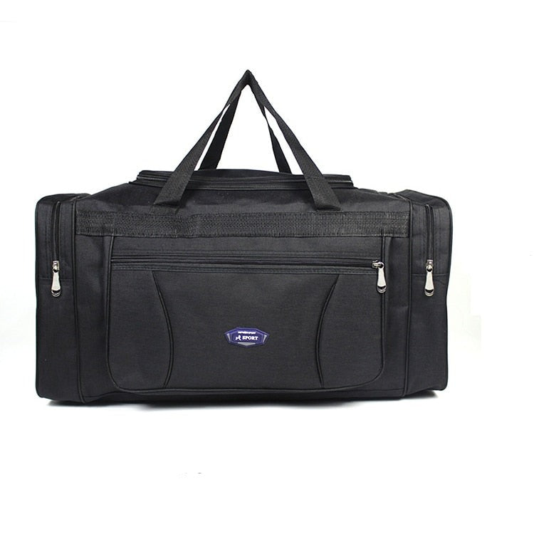 Brun reise duffelbag i slitesterkt materiale, unisex og allsidig