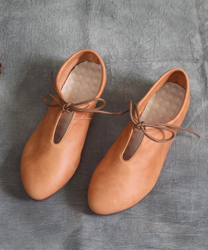 Elegante damesko i boho-stil med snøring, skinnmateriale og støtdempende såle for fritid og hverdagsbruk.