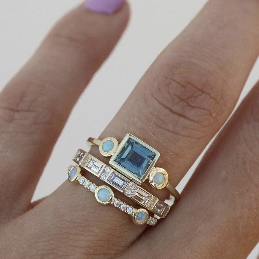 Smykke ring for kvinner, elegant boho stil, allsidig moteriktig tilbehør.