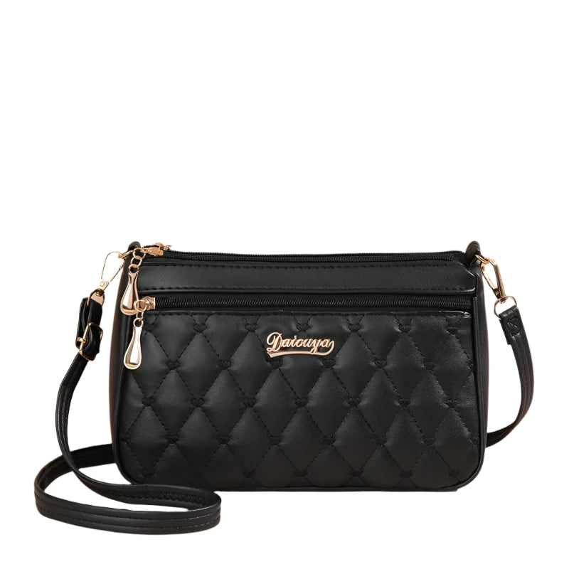 Praktisk hverdagsvske for kvinner; brodert skulderveske i PU-skinn, elegant og holdbar.