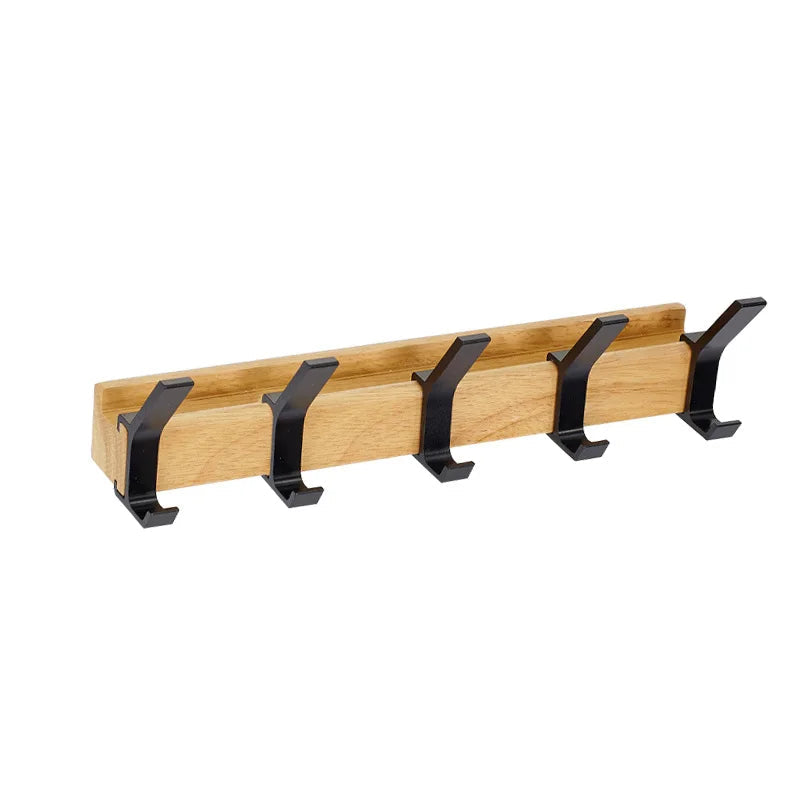 Brun klesstativ med flyttbare kroker for smart entréorganisering. Moderne, minimalistisk design for gangen.