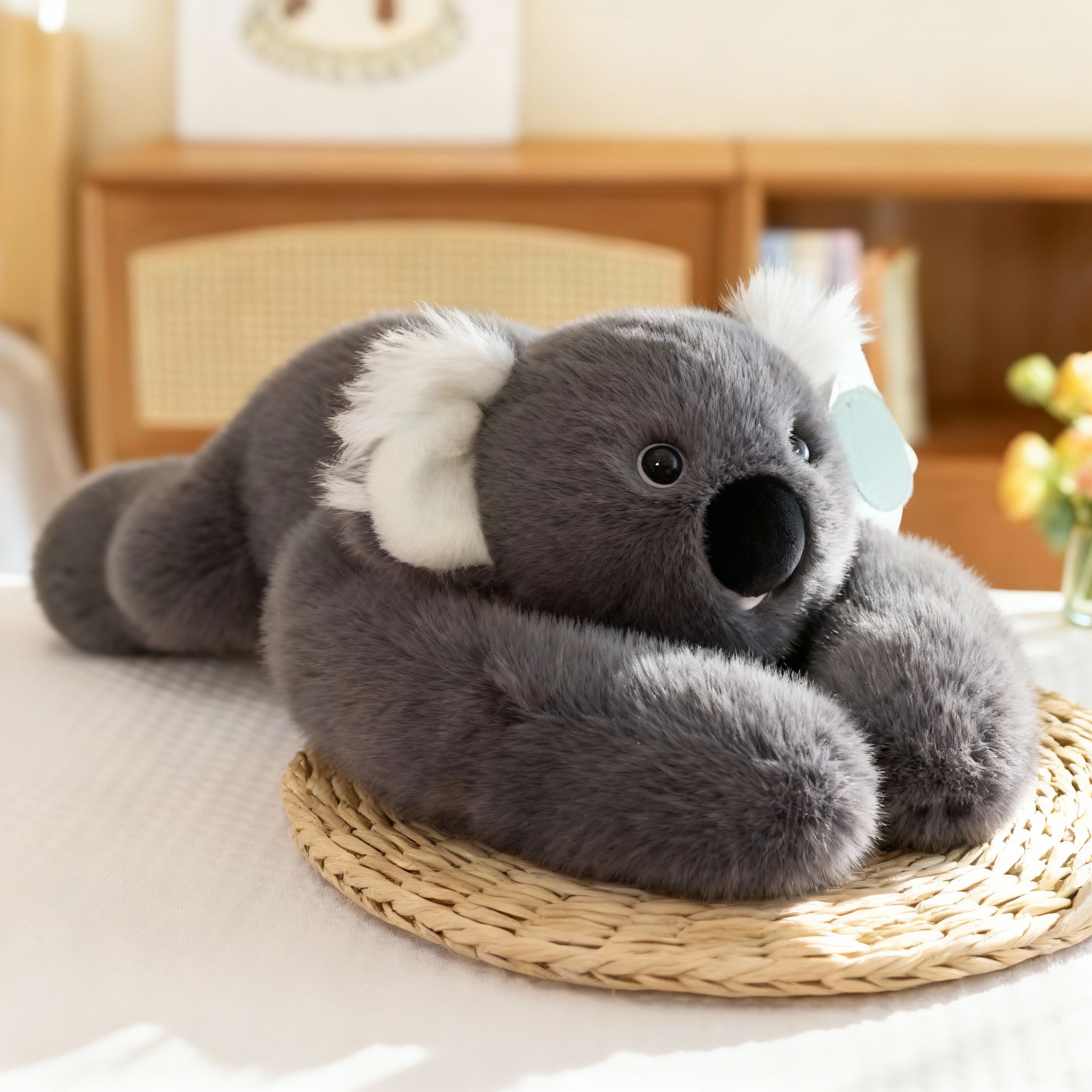 Geschenkverpacktes CalmCuddle Plüschtier, ideales Geschenk für Wohlbefinden und Entspannung.