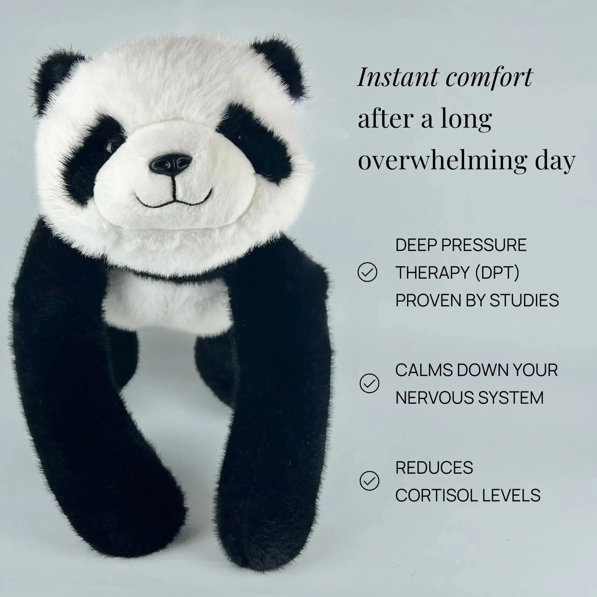 CalmCuddle Plüschtier auf einem Meditationskissen, ideal für Achtsamkeit und Fokus.