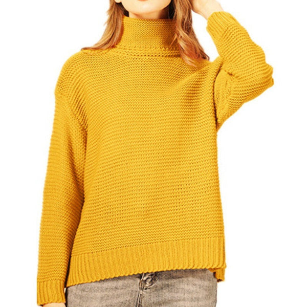 Allsidig, avslappet strikkegenser for kvinner. En oversized turtleneck genser for både hverdag og lag-på-lag styling.