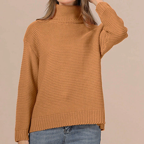 Komfortabel og varm, chunky strikkegenser for kvinner. En oversized turtleneck genser perfekt for kalde dager.