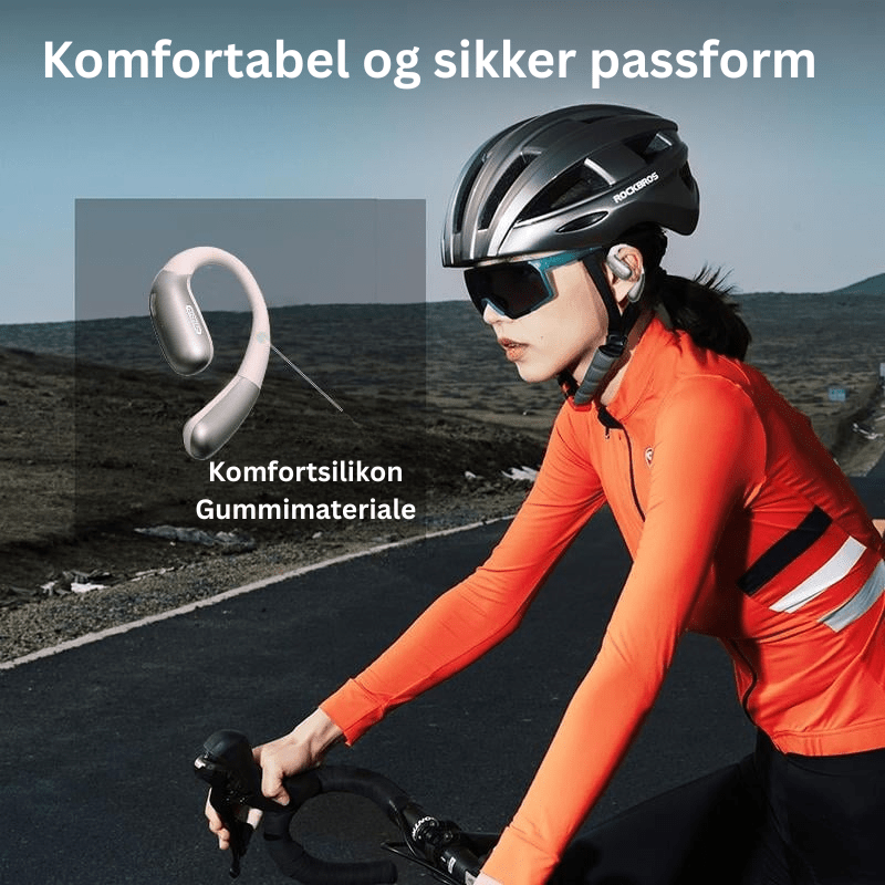 Person tar handsfree samtale med ClearTalk Pro trådløse headset for frie hender.