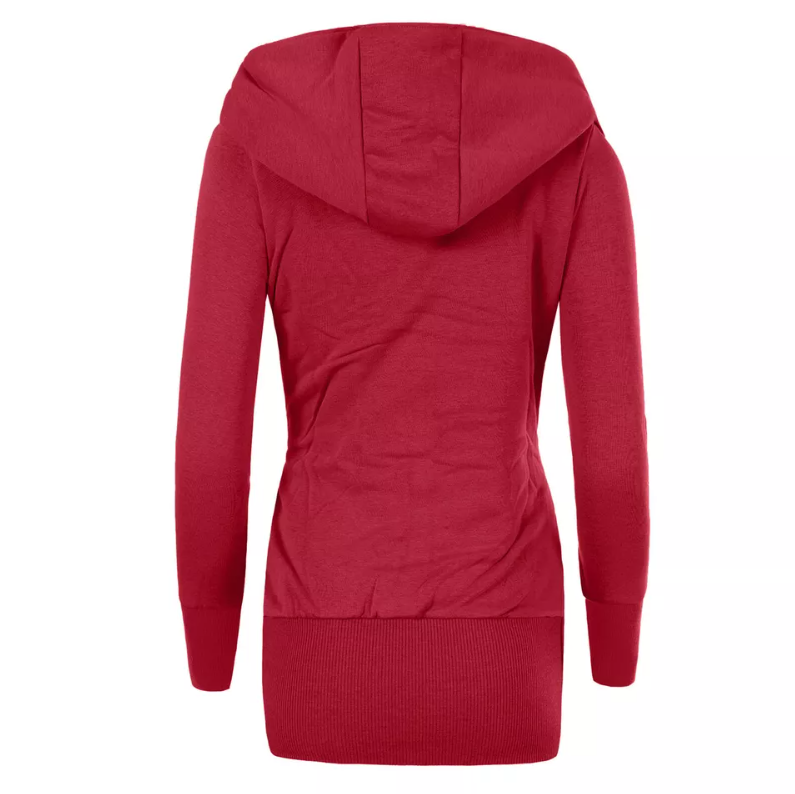 Elegant damegenser med glidelås, ideell for lag-på-lag eller som lett jakke i byen.