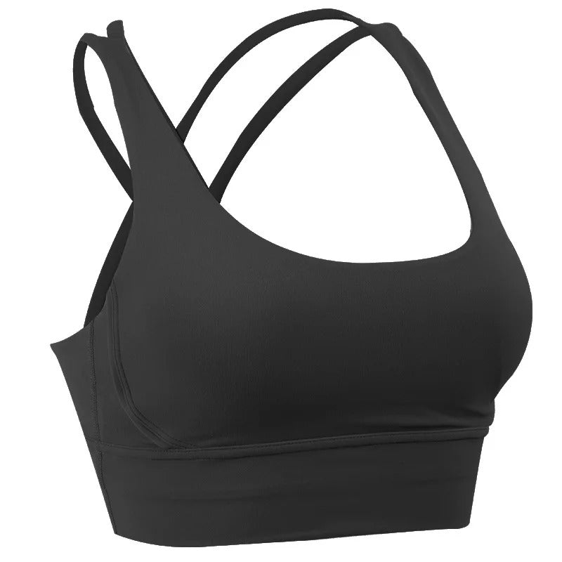 Stilren cross-back trenings-BH for dameklær, perfekt til fitness.