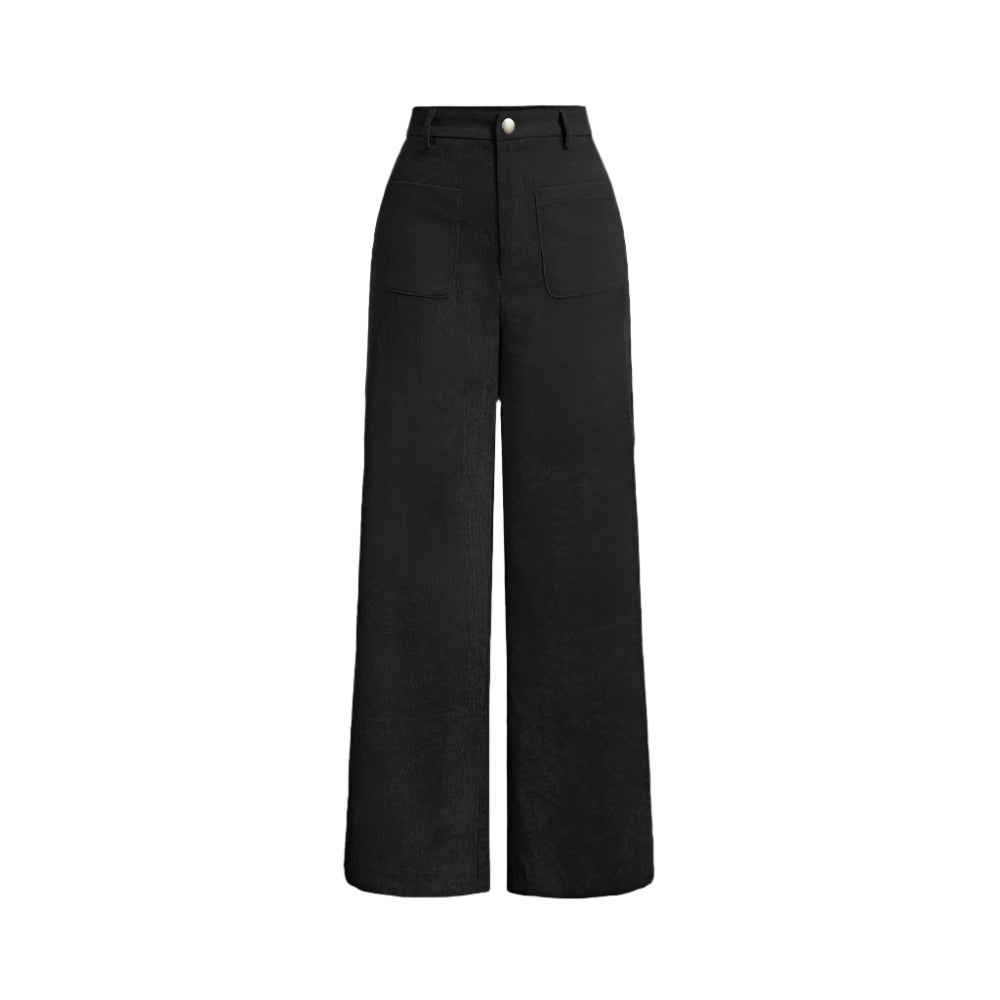 Komfortable retrobukser til dame i mykt stoff, perfekt for casual hverdagsstil. Løs passform.