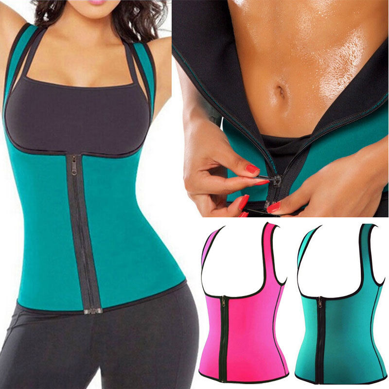 Dame svettevest, kroppsformer for trening, fitness, slanking. Strammer mage og midje.