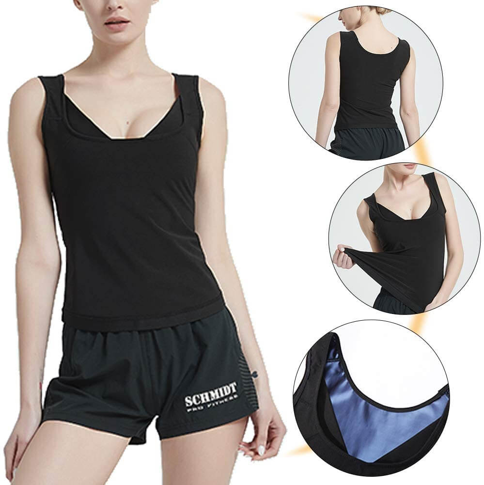 Dame svettevest og kroppsformer for overkroppen, ideell for aktiv trening, fitness og slanking.