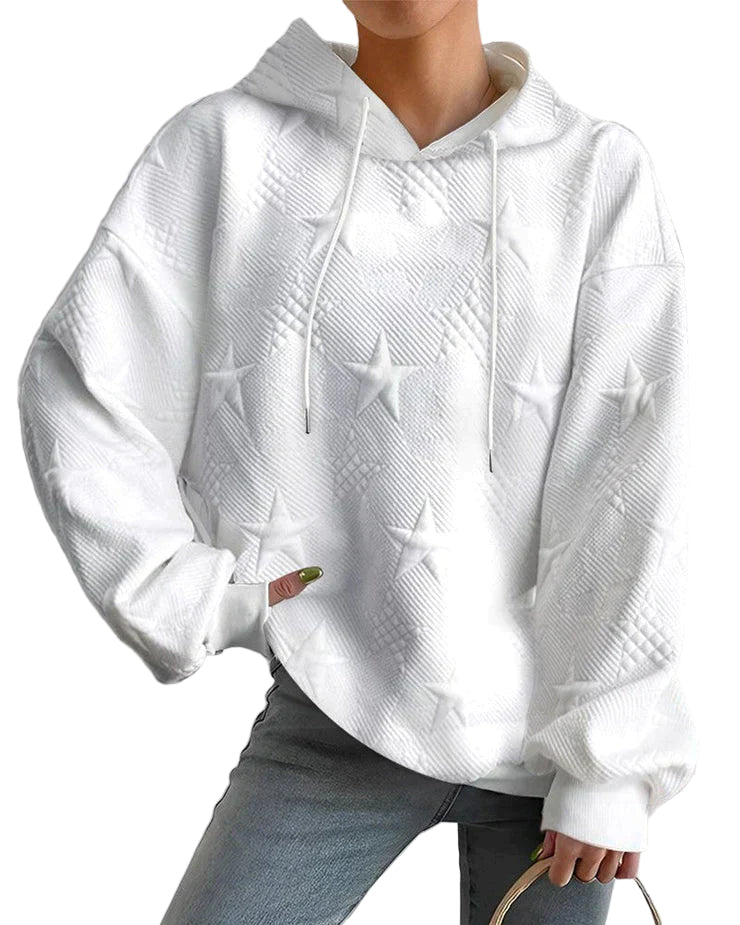 Dame sweatshirt med ribbet detaljer, perfekt for tidløs komfort og hverdagsbruk. Stilren basic genser til fritid.