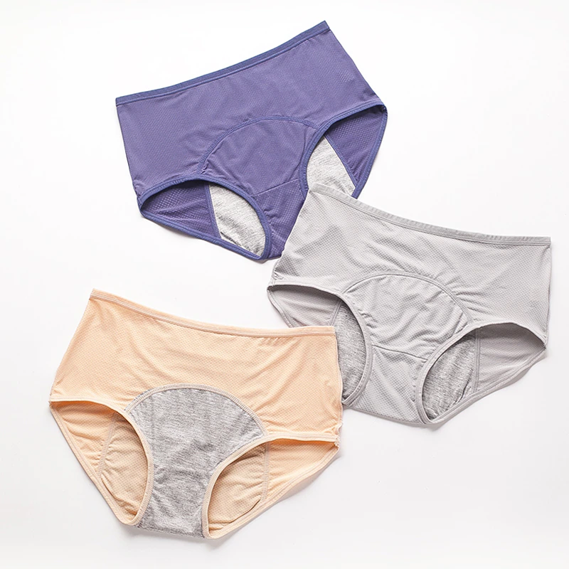 Pustende dame truser i nylon/spandex med diskret lekkasjebeskyttelse for sikker hygiene.