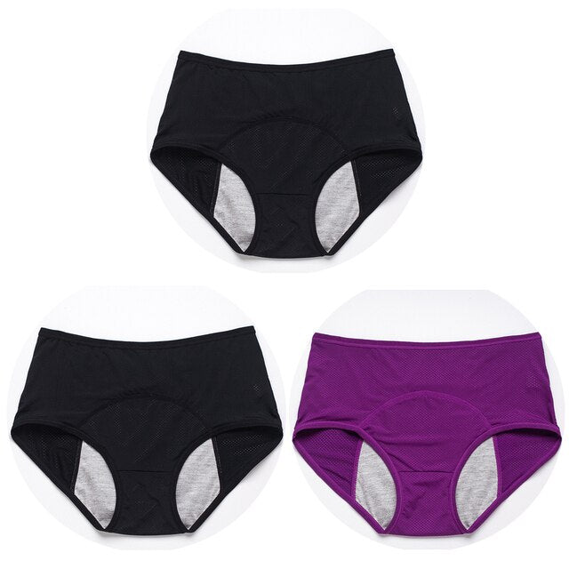 Nylon/spandex truser for kvinner, lekkasjebeskyttelse og sømløs passform for god følelse.