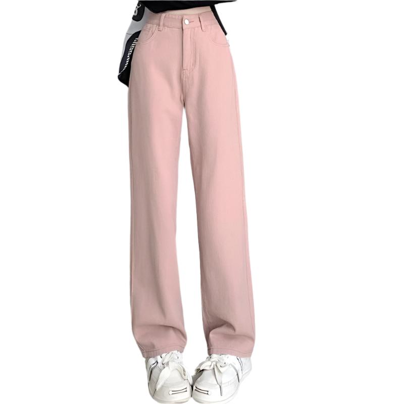 Komfortable vide ben damejeans med høy midje. Ideelle fritidsbukser i vintage stil.