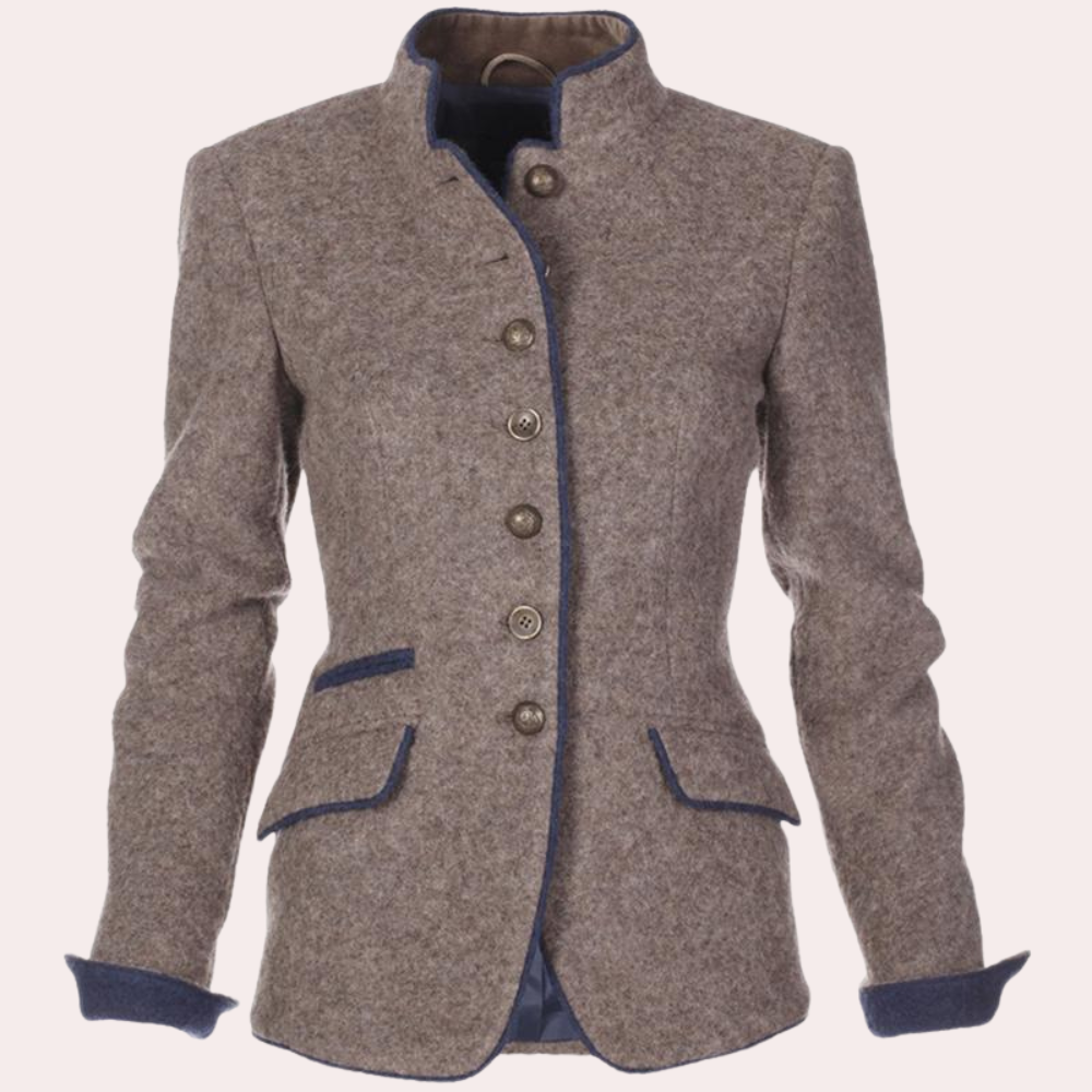 Allsidig dameblazer med stilig struktur, ideell for spesielle anledninger og en sofistikert look.