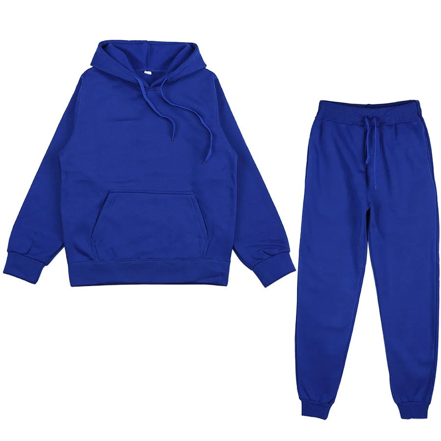 Grauer Damen Trainingsanzug mit Kapuzenpullover und weicher Jogginghose