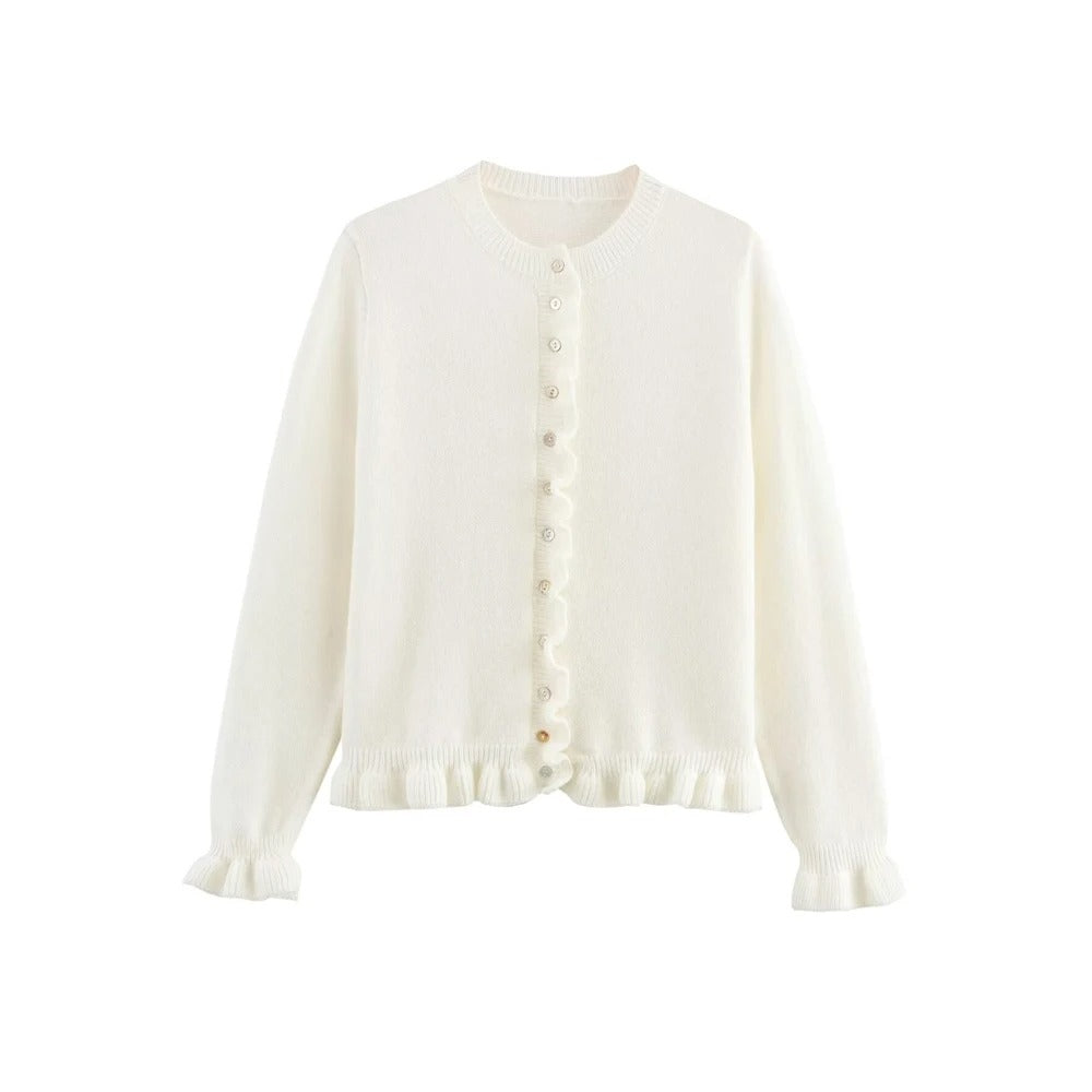 Stilig dame cardigan med åpen design, allsidig for fritid og mote