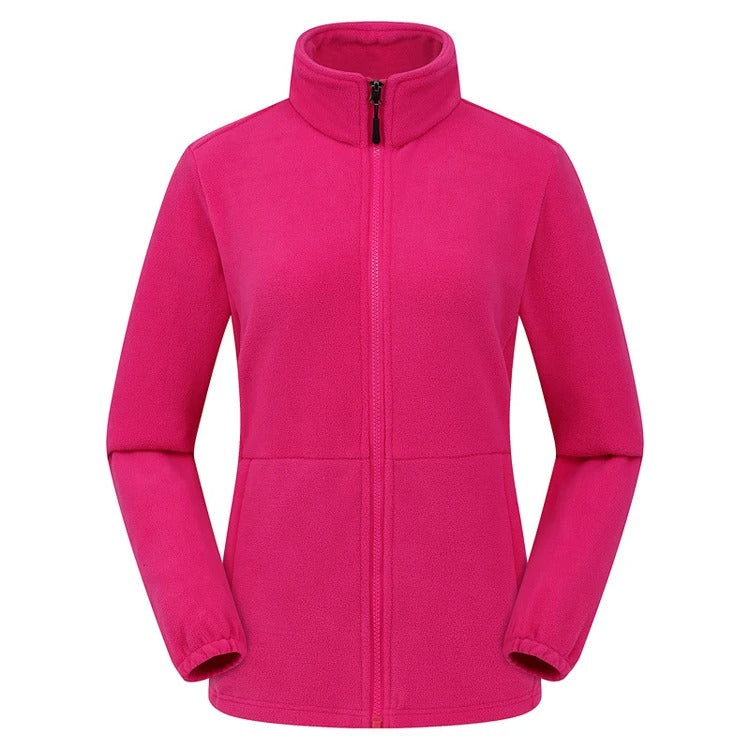 Warme Damen Fleecejacke für Camping und Outdoor-Aktivitäten, optimale Wärmeisolierung