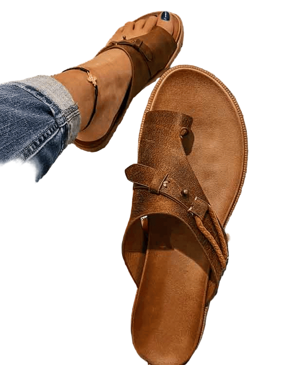 Damesandaler med anatomisk fotbed og justerbare remmer. Lette komfortsandaler for sommer og fritid. Sklisikker såle.