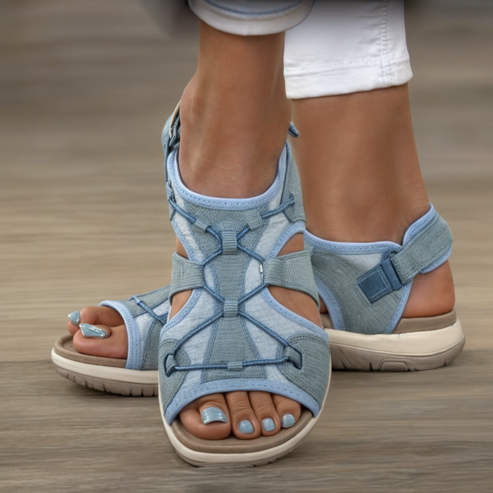 Moderne damesandaler med åpen tå og elegant design, allsidige sommersko for damemote.